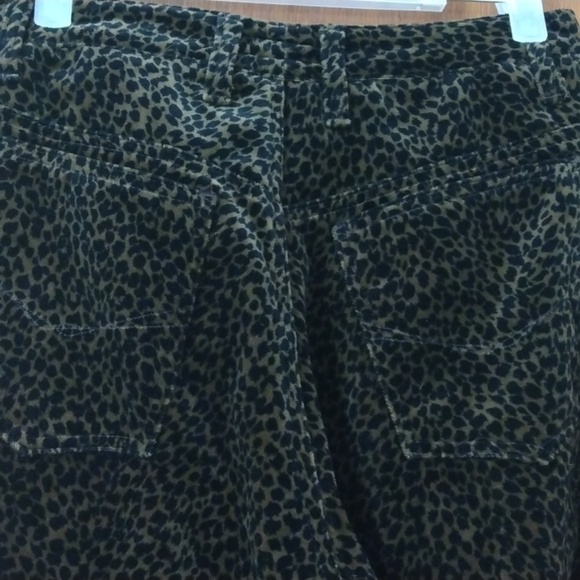 Claudio&Agnelli Leopard Print Velveteen Jeans size 6 - Picture 5 of 6